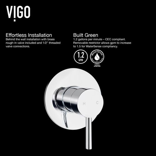 Main product image of Olus Single Handle Wall Mount Bathroom Faucet (Chrome), VG05001CH
