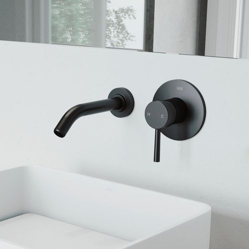Main product image of Olus Single Handle Wall Mount Bathroom Faucet (Matte Black), VG05001MB