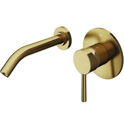 Main product image of Olus Single Handle Wall Mount Bathroom Faucet (Matte Brushed Gold), VG05001MG