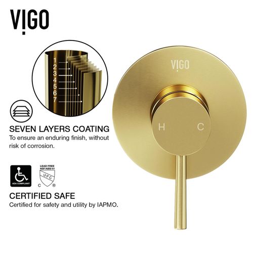 Main product image of Olus Single Handle Wall Mount Bathroom Faucet (Matte Brushed Gold), VG05001MG