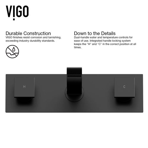 Main product image of Titus Two Handle Bathroom Faucet (Matte Black), VG05002MB