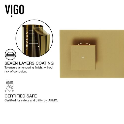 Main product image of Titus Two Handle Wall Mount Bathroom Faucet (Matte Brushed Gold), VG05002MG