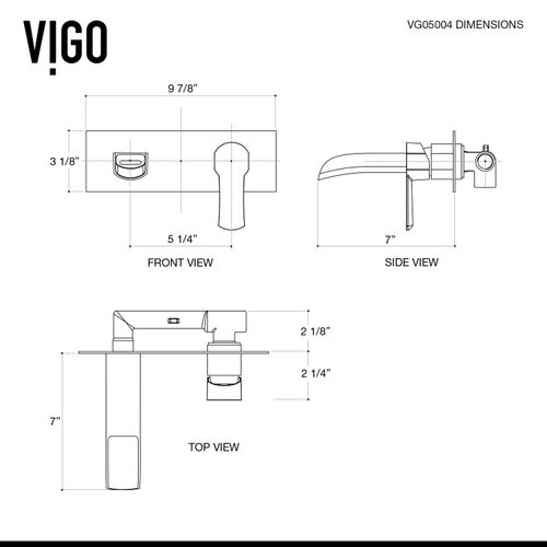Main product image of Cornelius Single Handle Wall Mount Bathroom Faucet (Brushed Nickel), VG05004BN