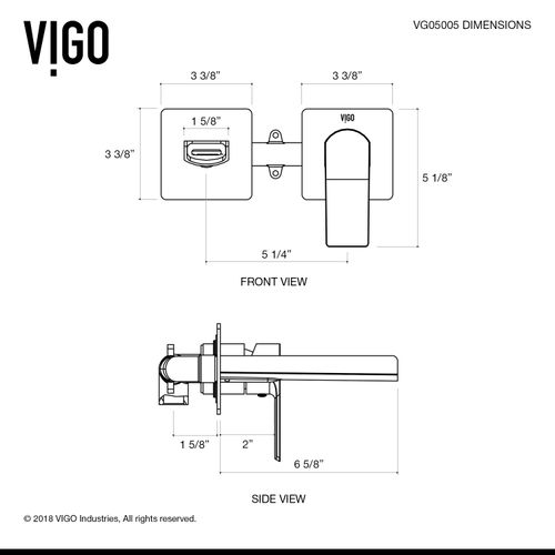 Main product image of Atticus Single Handle Wall Mount Bathroom Faucet (Brushed Nickel), VG05005BN