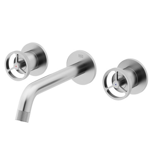 Main product image of Cass Two Handle Wall Mount Bathroom Faucet (Brushed Nickel), VG05007BN