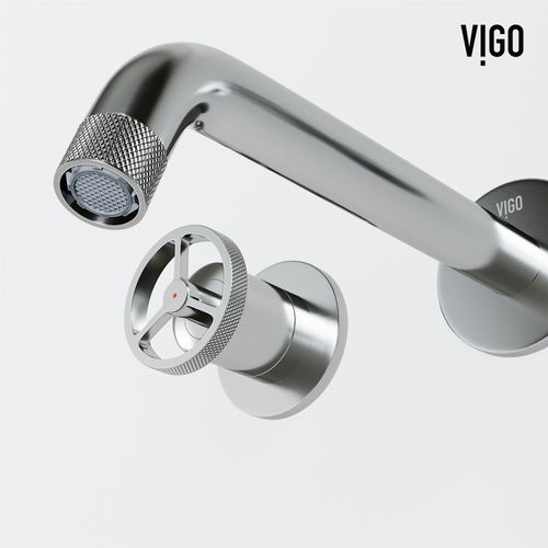 Main product image of Cass Two Handle Wall Mount Bathroom Faucet (Brushed Nickel), VG05007BN