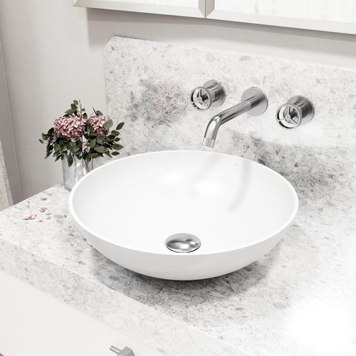 Main product image of Cass Two Handle Wall Mount Bathroom Faucet (Brushed Nickel), VG05007BN