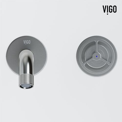 Main product image of Cass Two Handle Wall Mount Bathroom Faucet (Brushed Nickel), VG05007BN