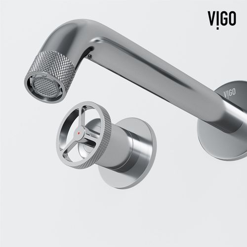 Main product image of Cass Two Handle Wall Mount Bathroom Faucet (Chrome), VG05007CH