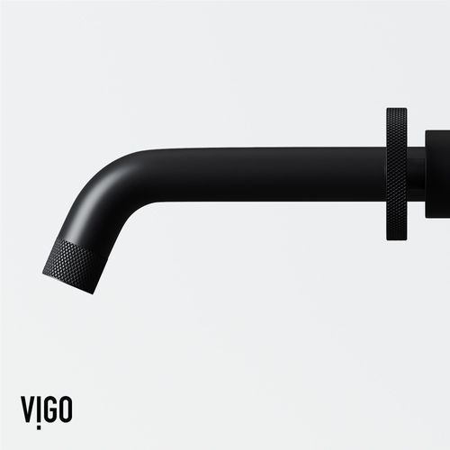 Main product image of Cass Two Handle Wall Mount Bathroom Faucet (Matte Black), VG05007MB