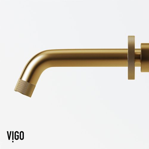 Main product image of Cass Two Handle Wall Mount Bathroom Faucet (Matte Brushed Gold), VG05007MG