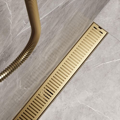 Main product image of Elan 24" Linear Shower Drain (Matte Brushed Gold)