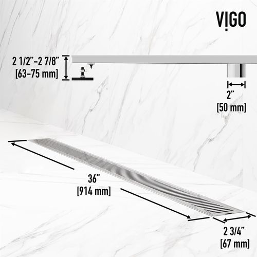 Main product image of Elan 36" Linear Shower Drain (Chrome)