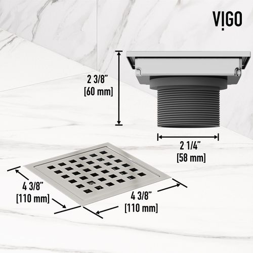 Main product image of Elan Square Shower Drain (Brushed Nickel)