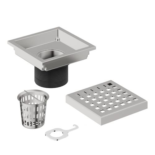 Main product image of Elan Square Shower Drain (Brushed Nickel)