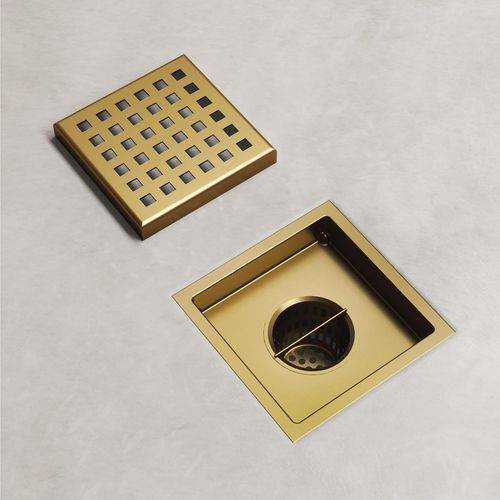 Main product image of Elan Square Shower Drain (Matte Brushed Gold)