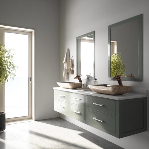 Main product image of Donatello Glass 23" x 15" x 5" Rectangular Vessel Bathroom Sink (Wooden Brown)