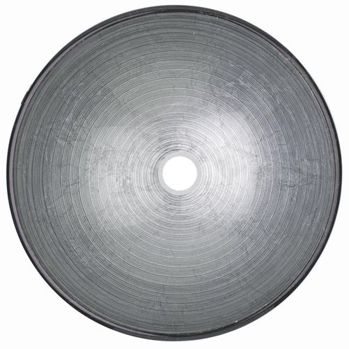 Main product image of Giovanni Glass 17" x 17" x 6" Round Vessel Bathroom Sink (Artistic Silver)