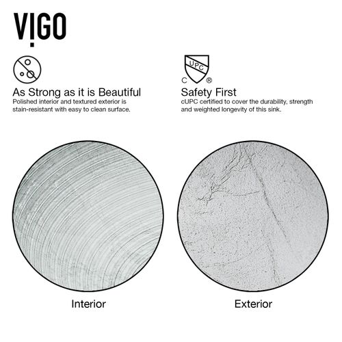 Main product image of Giovanni Glass 17" x 17" x 6" Round Vessel Bathroom Sink (Artistic Silver)