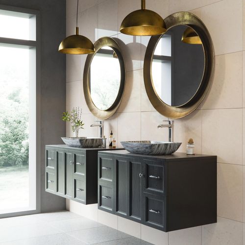Main product image of Donatello Glass 18" x 13" x 4" Rectangular Vessel Bathroom Sink (Artistic Titanium Gray)