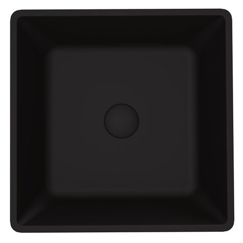 Main product image of Noma Glass 16" x 16" x 4" Vessel Bathroom Sink (Black MatteShell)
