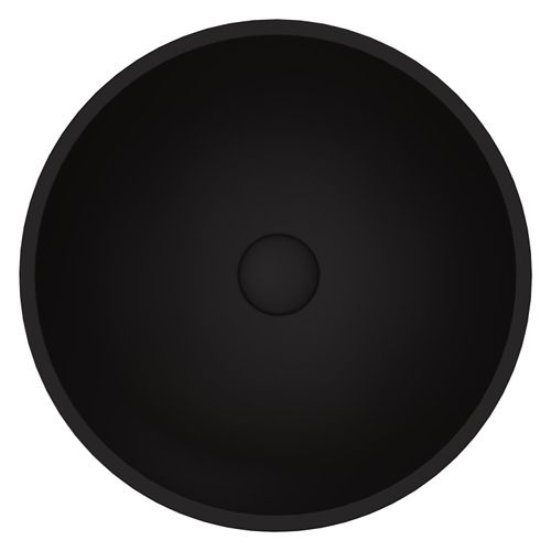 Main product image of Noma Glass 15" x 15" x 5" Vessel Bathroom Sink (Black MatteShell)