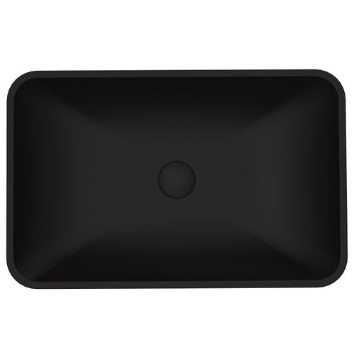 Main product image of Noma Glass 22" x 14" x 4" Vessel Bathroom Sink (Black MatteShell)