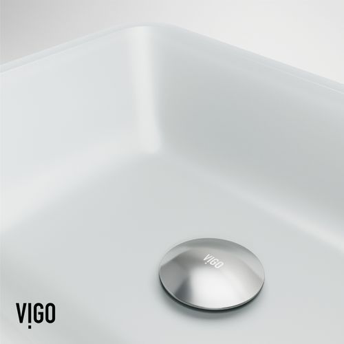 Main product image of Sottile Glass 18" x 13" x 4" Rectangular Vessel Bathroom Sink (Modern White)