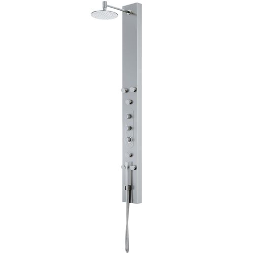 Main product image of Dilana 6-Jet Shower Panel System w/ Adj. Round Head & Shower Wand, 2.5 GPM (Stainless Steel)