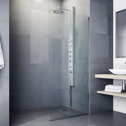 Main product image of Dilana 6-Jet Shower Panel System w/ Adj. Round Head & Shower Wand, 2.5 GPM (Stainless Steel)