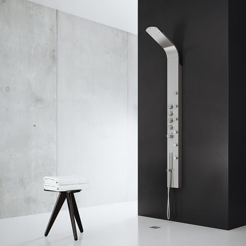 Main product image of Brielle 6-Jet Shower Panel System w/ Fixed Rainhead & Shower Wand, 2.5 GPM (Stainless Steel)