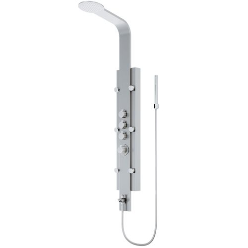 Main product image of Mateo 6-Jet Shower Panel System w/ Fixed Rainhead & Shower Wand, 2.5 GPM (Stainless Steel)