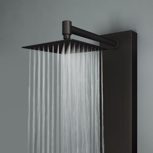 Main product image of Rector 2-Jet Shower Panel System w/ Adj. Square Head & Shower Wand, 1.8 GPM (Matte Black)