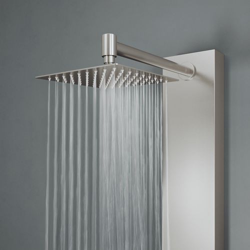 Main product image of Rector 2-Jet Shower Panel System w/ Adj. Square Head & Shower Wand, 1.8 GPM (Stainless Steel)