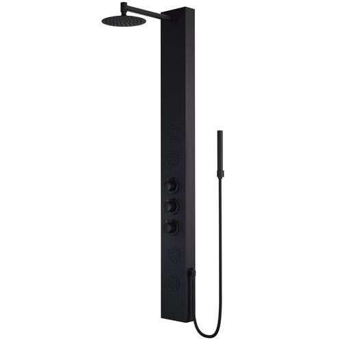 Main product image of Ellington 4-Jet Shower Panel System w/ Adj. Round Head & Shower Wand, 1.8 GPM (Matte Black)