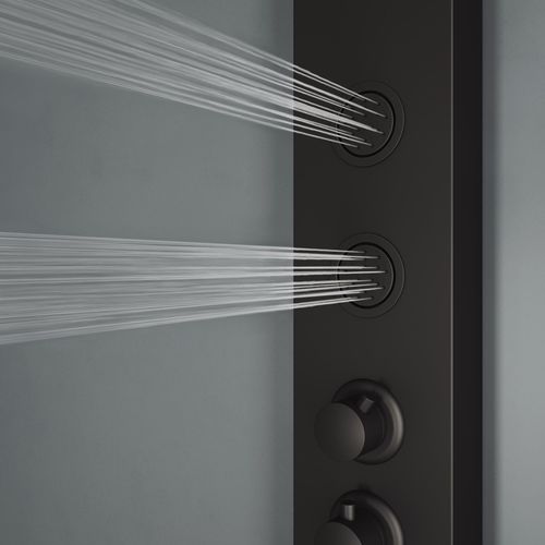 Main product image of Ellington 4-Jet Shower Panel System w/ Adj. Round Head & Shower Wand, 1.8 GPM (Matte Black)