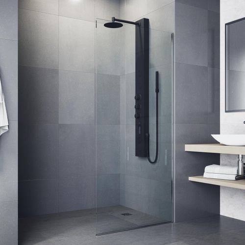 Main product image of Ellington 4-Jet Shower Panel System w/ Adj. Round Head & Shower Wand, 1.8 GPM (Matte Black)