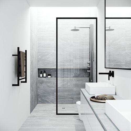 Main product image of Ellington 4-Jet Shower Panel System w/ Adj. Round Head & Shower Wand, 1.8 GPM (Stainless Steel)