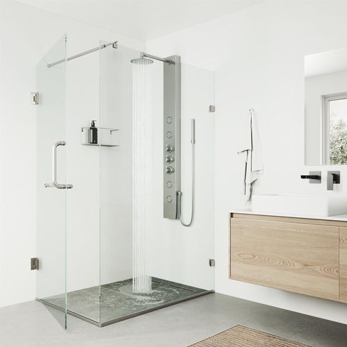 Main product image of Ellington 4-Jet Shower Panel System w/ Adj. Round Head & Shower Wand, 1.8 GPM (Stainless Steel)