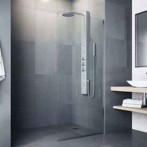 Main product image of Ellington 4-Jet Shower Panel System w/ Adj. Round Head & Shower Wand, 1.8 GPM (Stainless Steel)