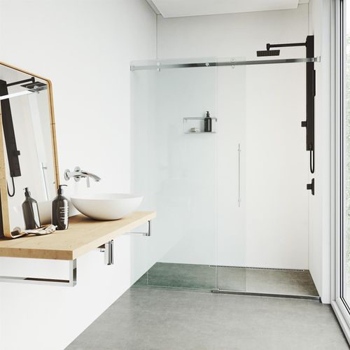 Main product image of Orchid 2-Jet Shower Panel System w/ Adj. Square Head & Hand Shower Wand, 1.8 GPM (Matte Black)