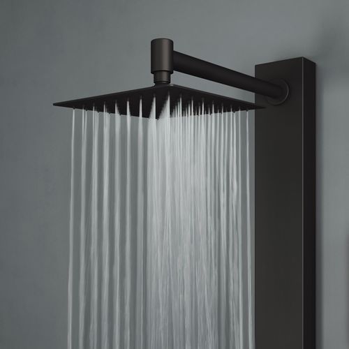 Main product image of Orchid 2-Jet Shower Panel System w/ Adj. Square Head & Hand Shower Wand, 1.8 GPM (Matte Black)