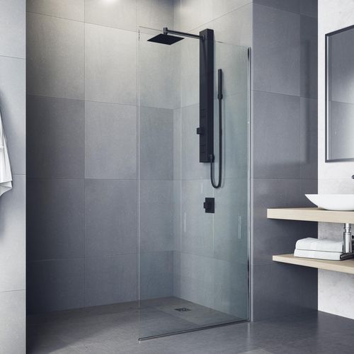 Main product image of Orchid 2-Jet Shower Panel System w/ Adj. Square Head & Hand Shower Wand, 1.8 GPM (Matte Black)
