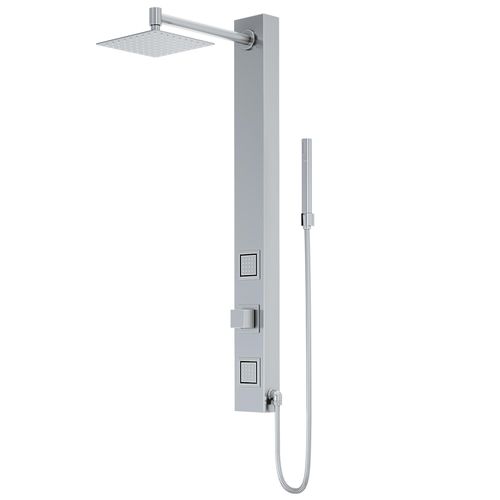 Main product image of Orchid 2-Jet Shower Panel System w/ Adj. Square Head & Shower Wand, 1.8 GPM (Stainless Steel)