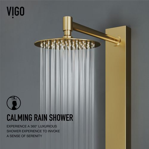 Main product image of Gardenia 2-Jet Shower Panel System/ Round Head and Hand Shower Wand, 1.8 GPM (Brushed Gold)