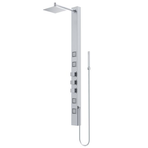 Main product image of Sutton 58" x 4" 4-Jet Shower Panel System w/ Adjustable Square Head & Shower Wand, 1.8 GPM (SS)