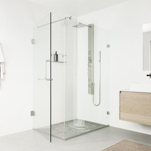 Main product image of Sutton 58" x 4" 4-Jet Shower Panel System w/ Adjustable Square Head & Shower Wand, 1.8 GPM (SS)