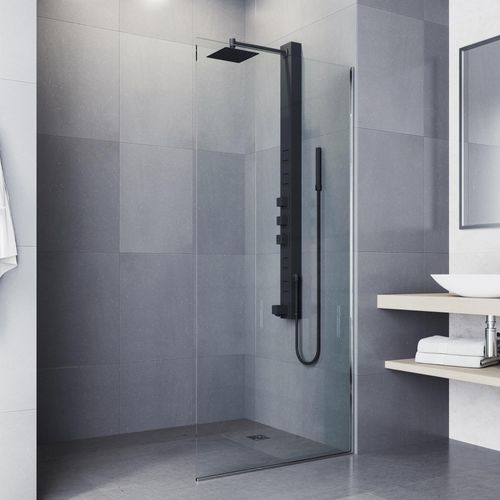 Main product image of Bowery 4-Jet Shower Panel System, Shower Head, Tub Filler & Hand Shower, 1.8 GPM (Matte Black)