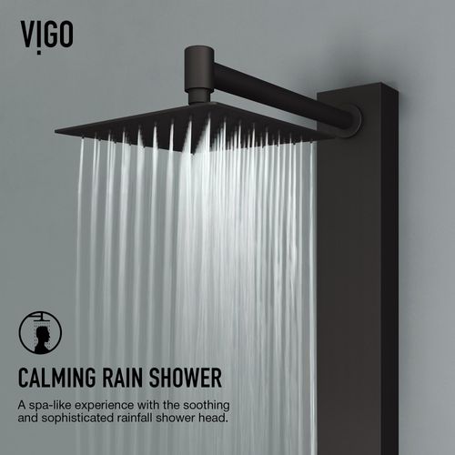 Main product image of Bowery 4-Jet Shower Panel System, Shower Head, Tub Filler & Hand Shower, 1.8 GPM (Matte Black)