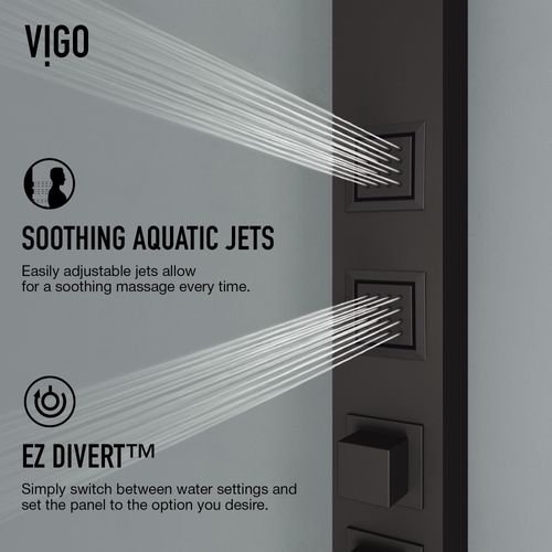 Main product image of Bowery 4-Jet Shower Panel System, Shower Head, Tub Filler & Hand Shower, 1.8 GPM (Matte Black)
